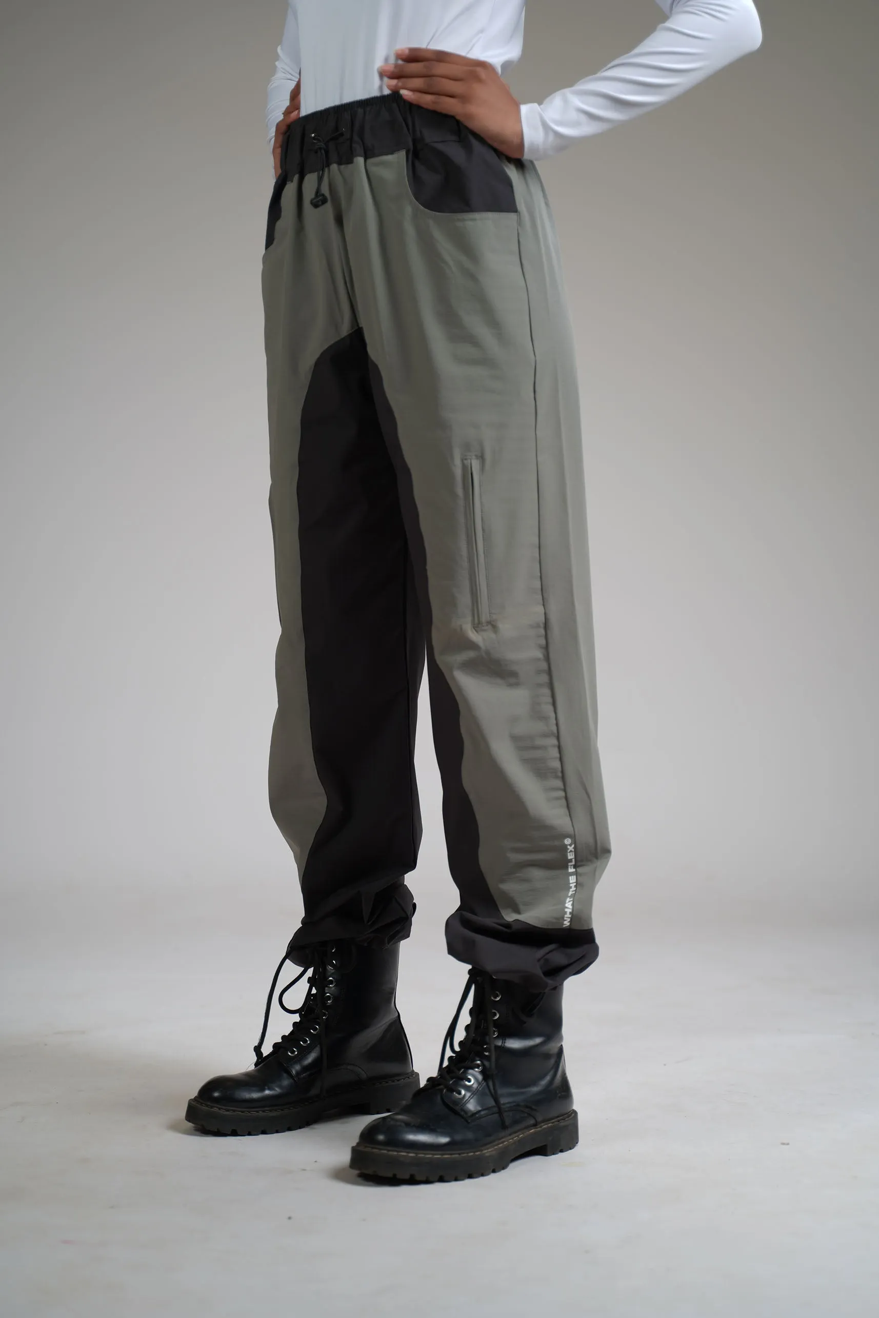 OLIVE PANEL Parachute Pants