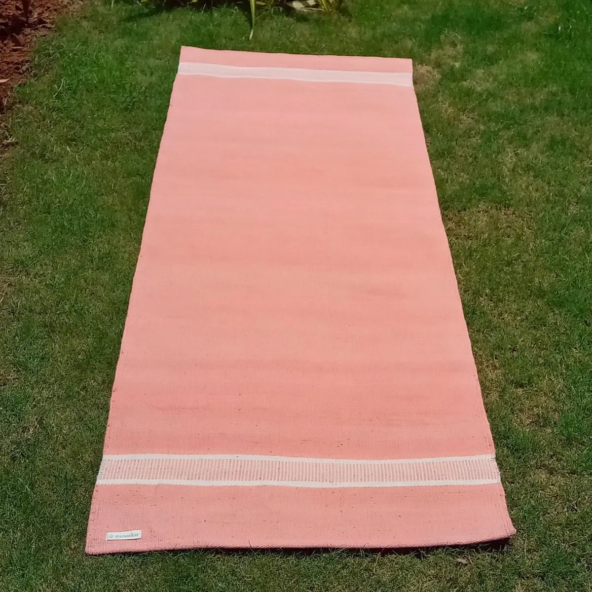 Om | Herbal Cotton dyed Yoga Mat | Rug - Anatoo Orange