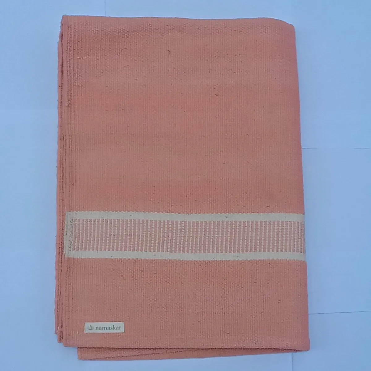 Om | Herbal Cotton dyed Yoga Mat | Rug - Anatoo Orange