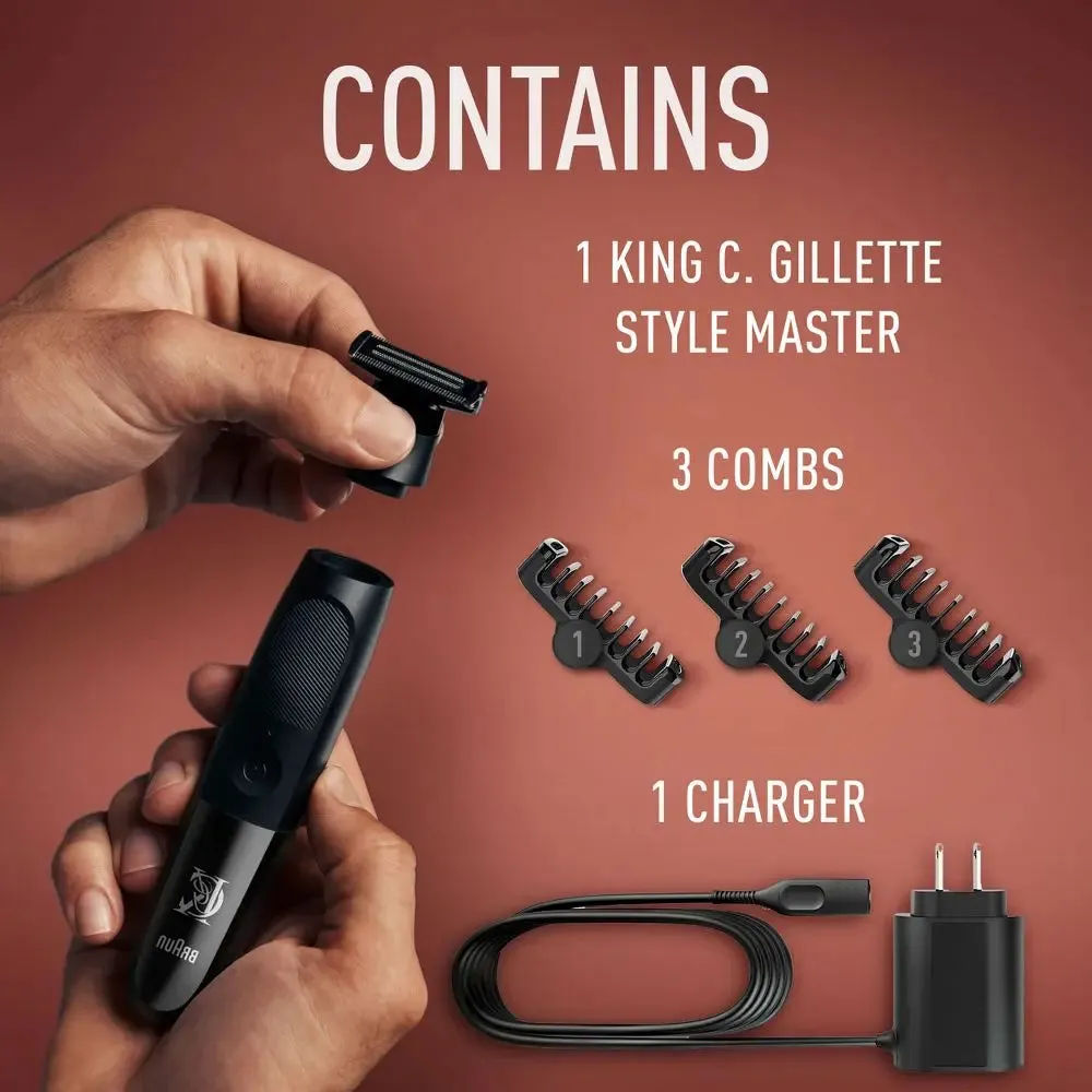 Open Box - King C. Gillette XT3000 Men's Style Master Cordless Stubble Trimmer   3