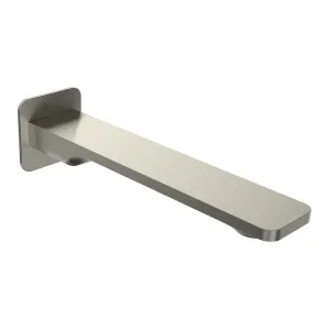 Parisi Quasar II Wall Bath Spout 190mm - Brushed Nickel