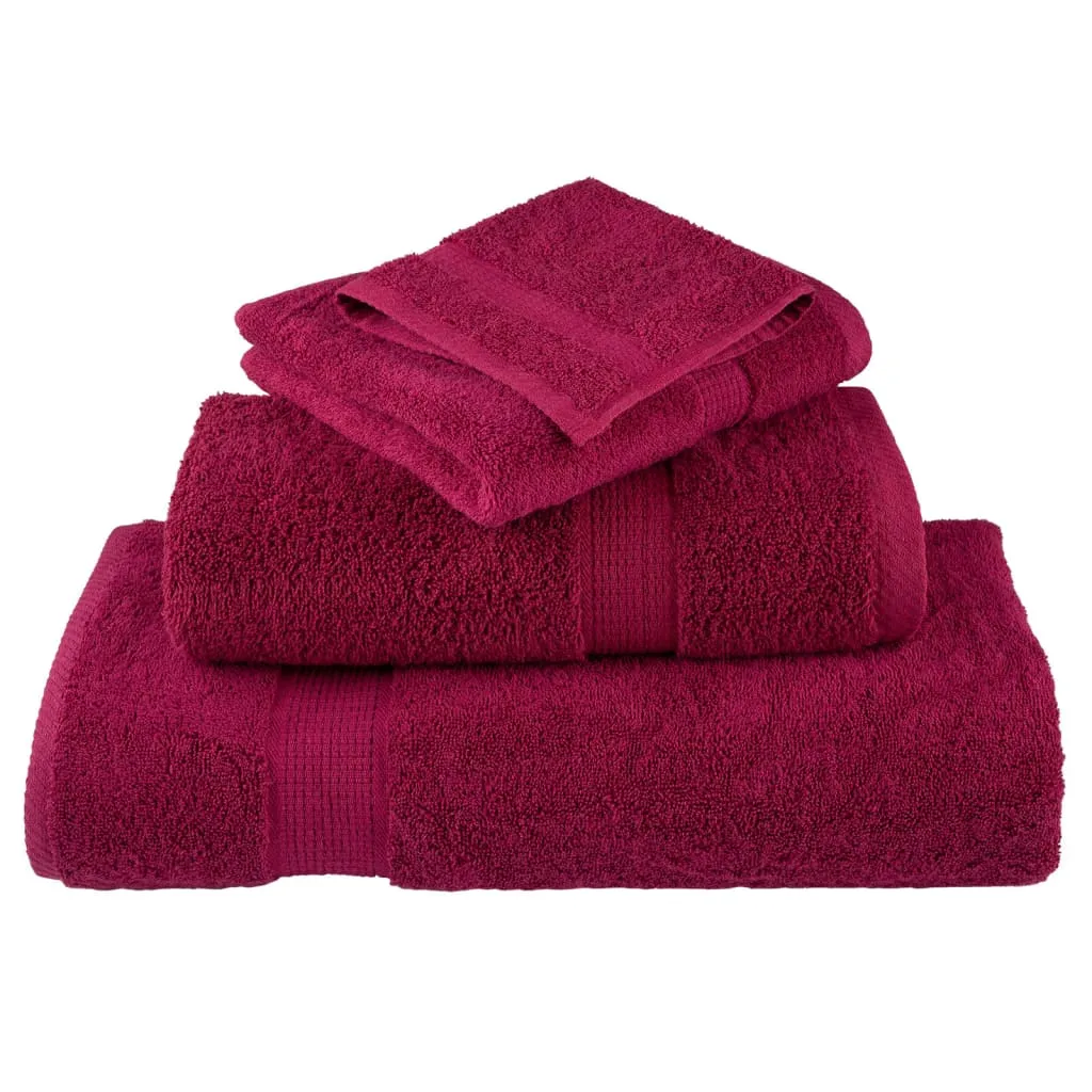 Premium Guest Towels 2pcs Bordeaux 30x50cm 600gsm 100% Cotton