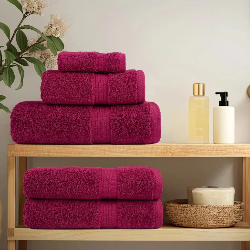 Premium Guest Towels 2pcs Bordeaux 30x50cm 600gsm 100% Cotton