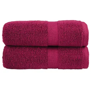 Premium Guest Towels 2pcs Bordeaux 30x50cm 600gsm 100% Cotton