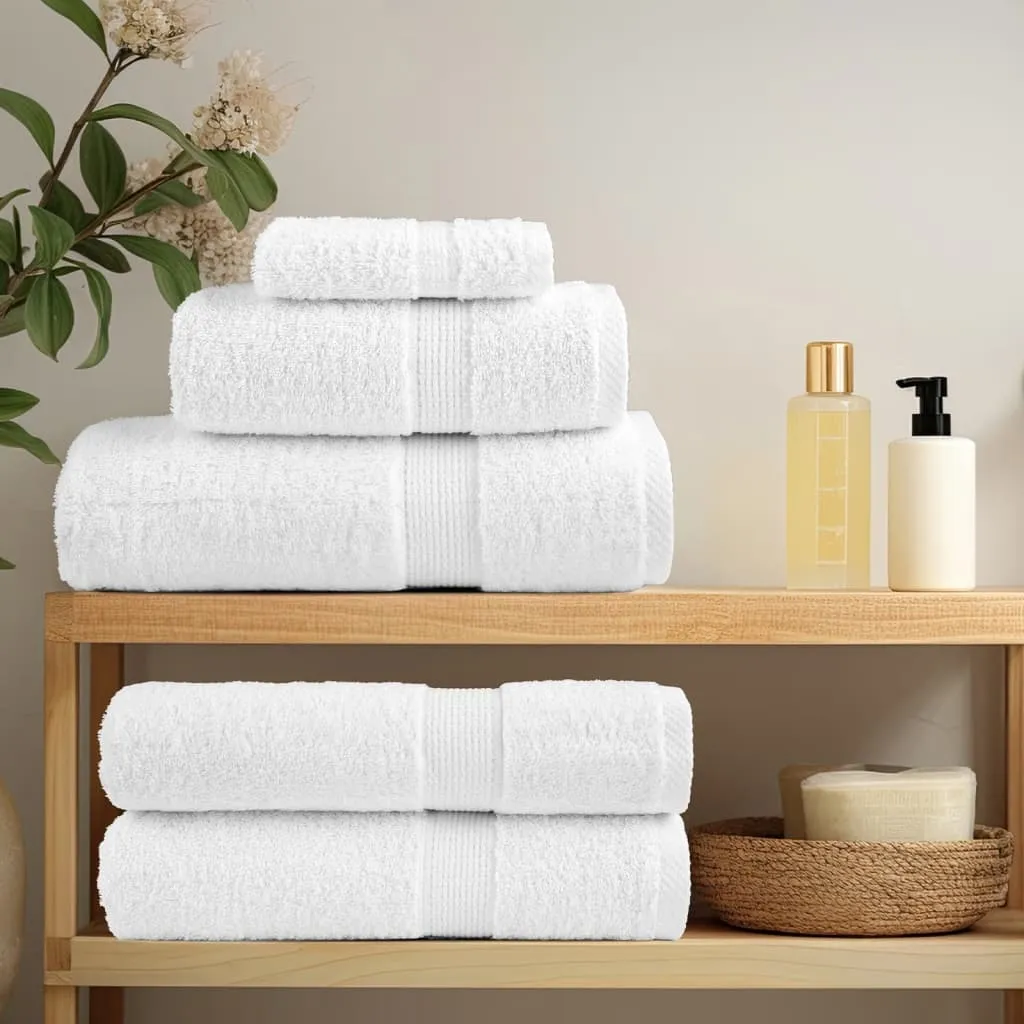 Premium Hand Towels 10pcs White 50x100cm 600gsm 100% Cotton