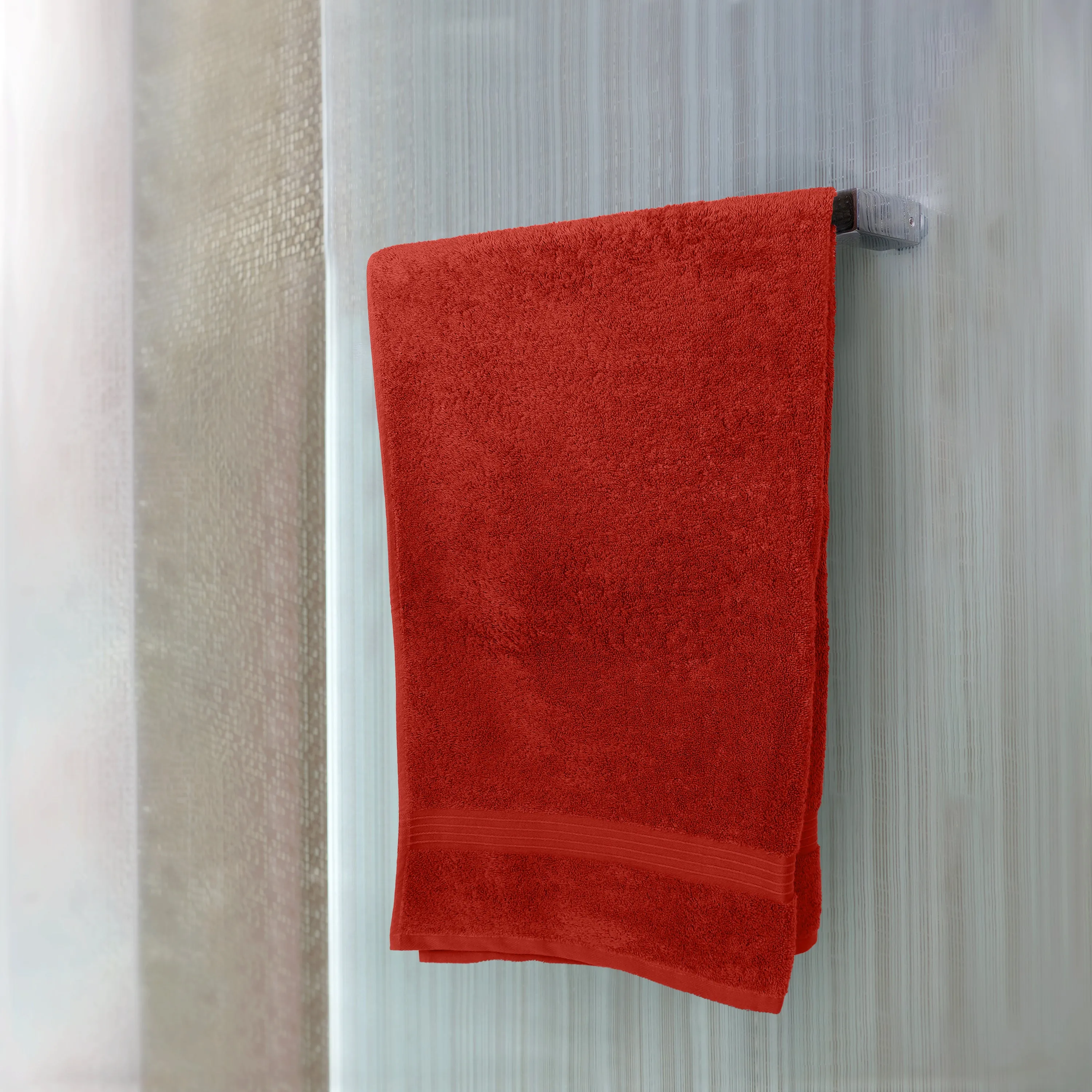 Premium Red Pack of 2 600gsm High Quality Cotton Bath Towel 70x140cm