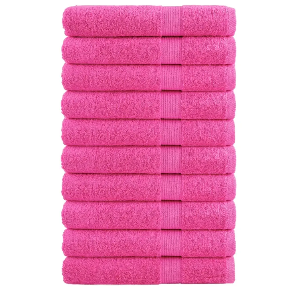 Premium Sauna Towels 10 pcs Pink 80x200 cm 600 gsm 100% Cotton