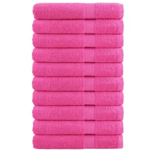 Premium Sauna Towels 10 pcs Pink 80x200 cm 600 gsm 100% Cotton