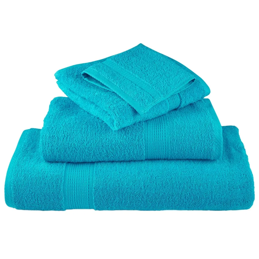 Premium Sauna Towels 2 pcs Turquoise 80x200 cm 600 gsm 100% Cotton