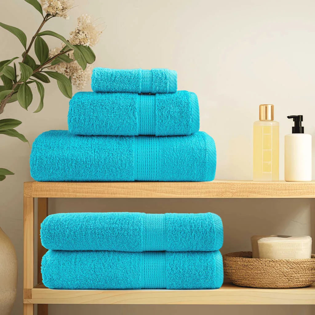 Premium Sauna Towels 2 pcs Turquoise 80x200 cm 600 gsm 100% Cotton