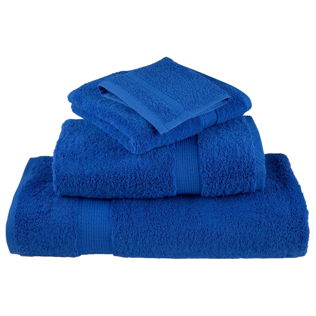 Premium Sauna Towels 4pcs Blue 80x200cm 600gsm 100% Cotton