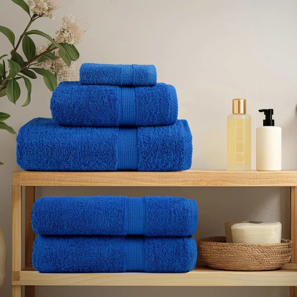 Premium Sauna Towels 4pcs Blue 80x200cm 600gsm 100% Cotton