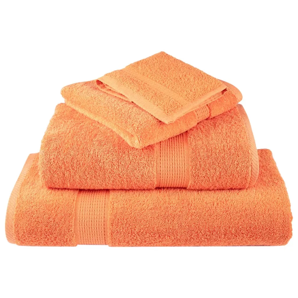 Premium Shower Towels 4 pcs Orange 70x140 cm 600 gsm 100% Cotton