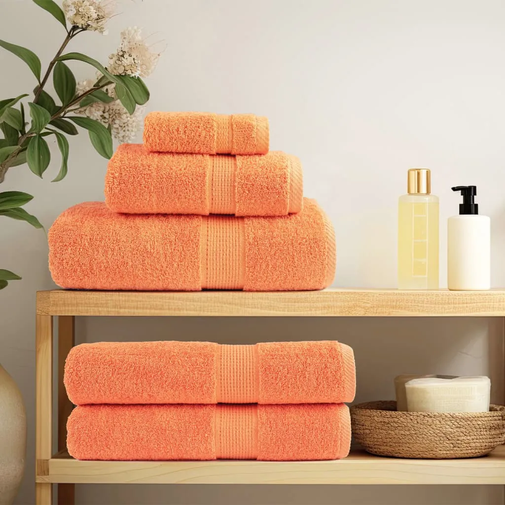 Premium Shower Towels 4 pcs Orange 70x140 cm 600 gsm 100% Cotton