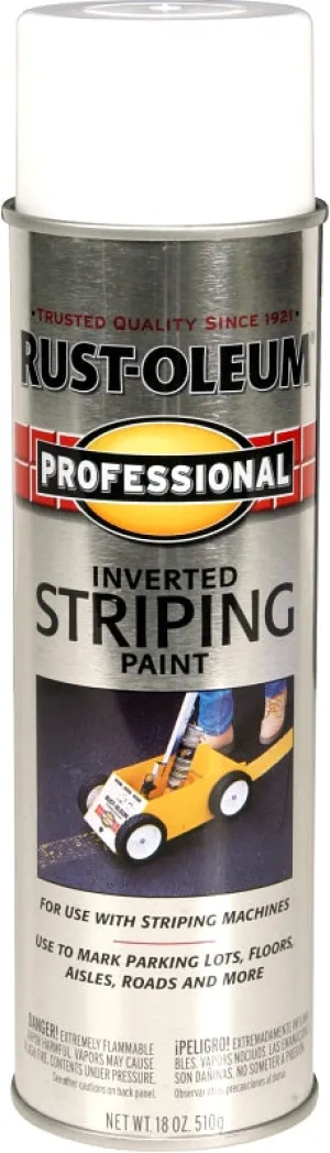 Rust-Oleum 2593838 Inverted Marking Spray Paint, White, 18 oz, Can :CAN: QUANTITY: 1