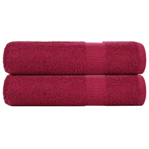 Shower Towels 2 pcs Bordeaux 70x140 cm 360 gsm 100% Cotton