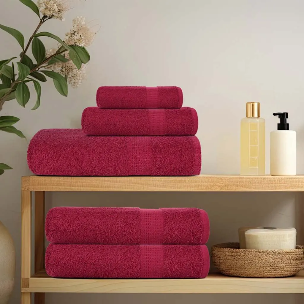 Shower Towels 2 pcs Bordeaux 70x140 cm 360 gsm 100% Cotton