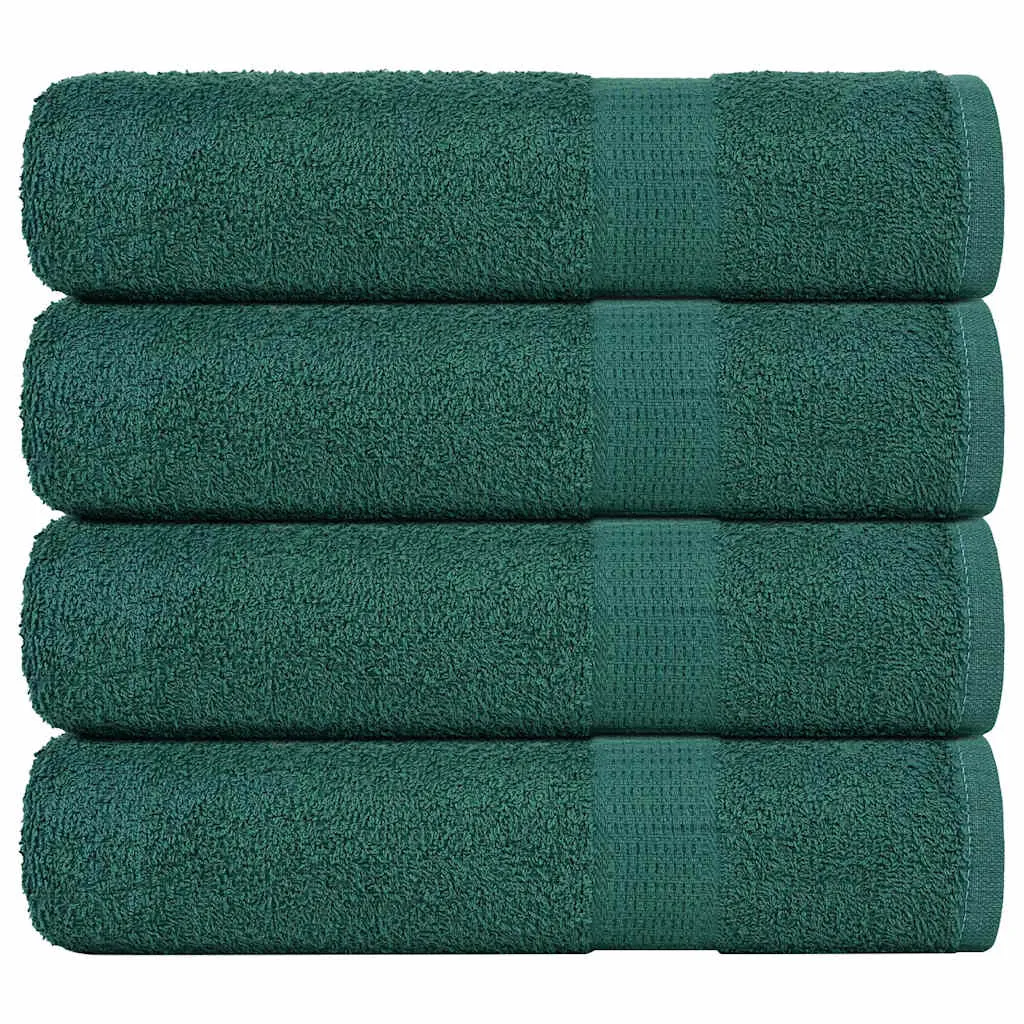 Shower Towels 4 pcs Green 70x140 cm 360 gsm 100% Cotton