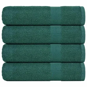 Shower Towels 4 pcs Green 70x140 cm 360 gsm 100% Cotton