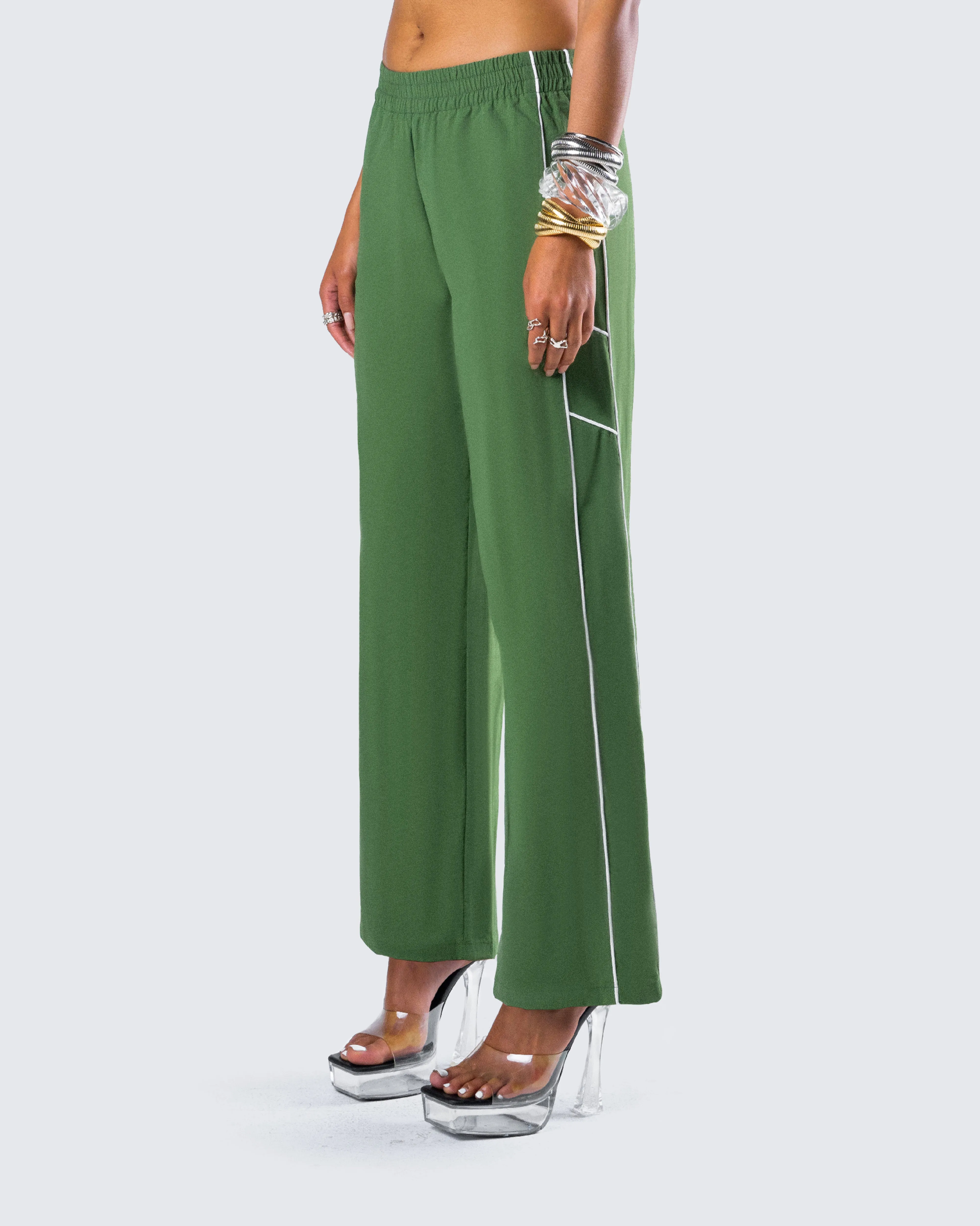 Sidonia Baggy Green Track Pants