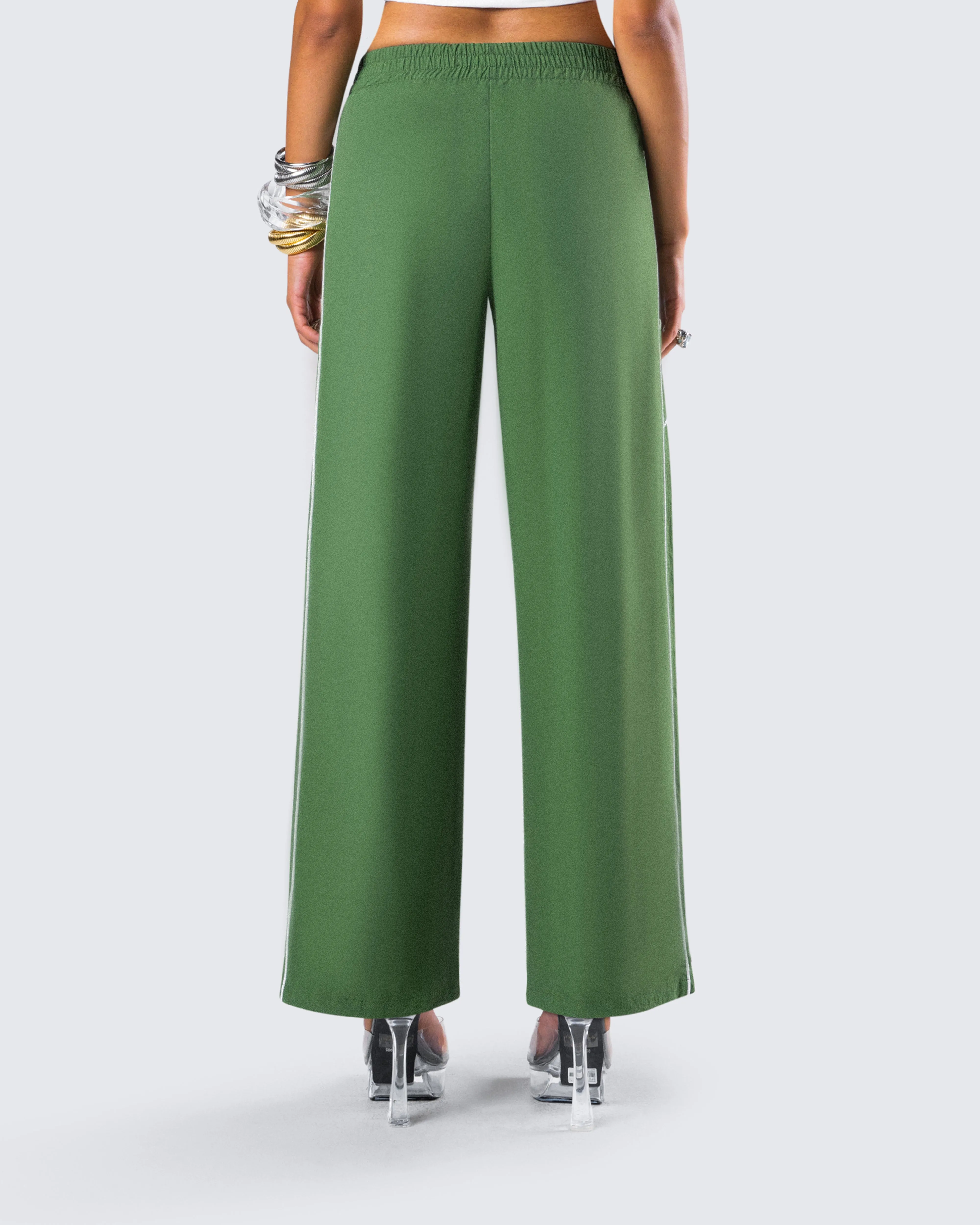 Sidonia Baggy Green Track Pants