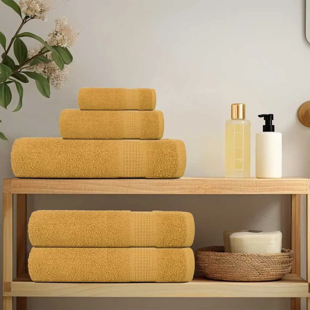 Soap Towels 4 pcs Gold 30x30 cm 360 gsm 100% Cotton