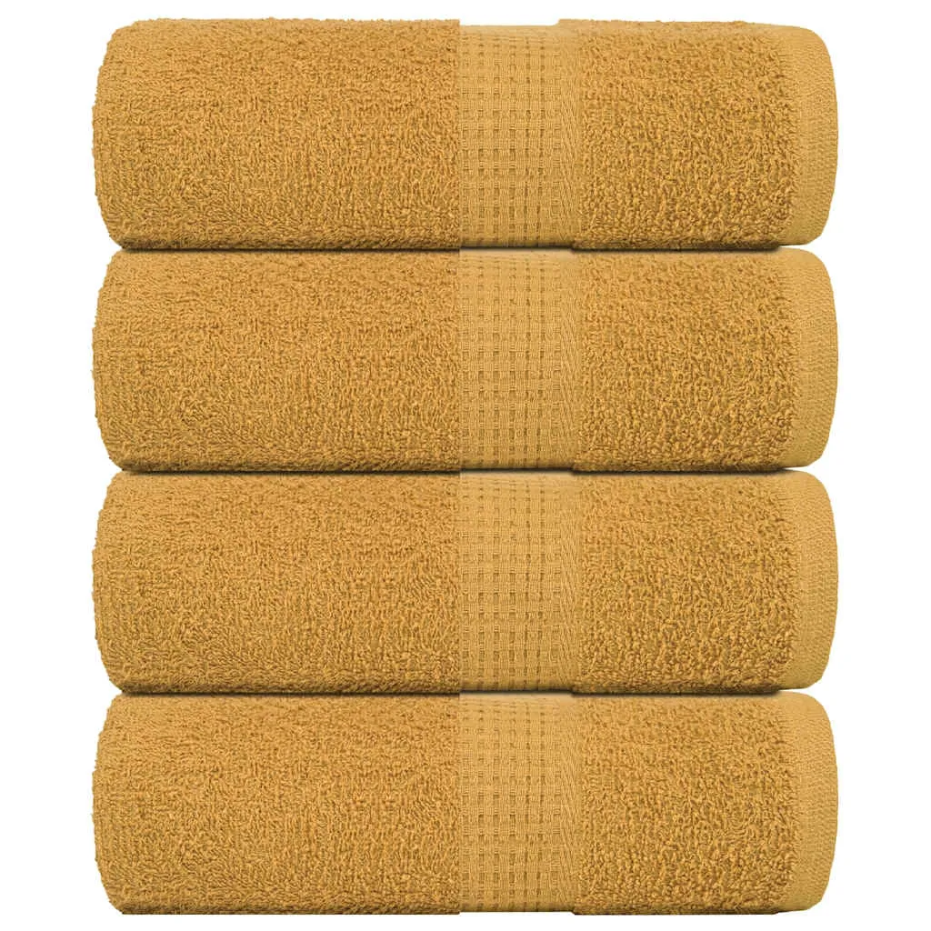 Soap Towels 4 pcs Gold 30x30 cm 360 gsm 100% Cotton