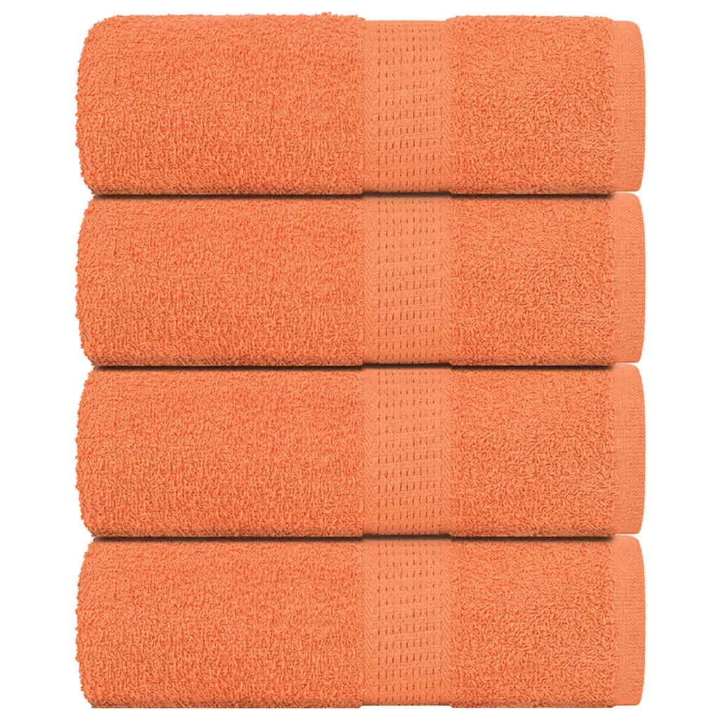 Soap Towels 4 pcs Orange 30x30 cm 360 gsm 100% Cotton