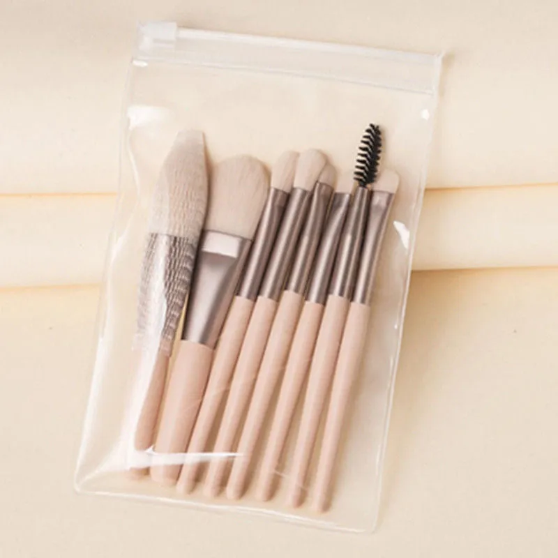 Spot 8 mini makeup brush set Morandi portable macaron makeup brush eye shadow brush soft hair