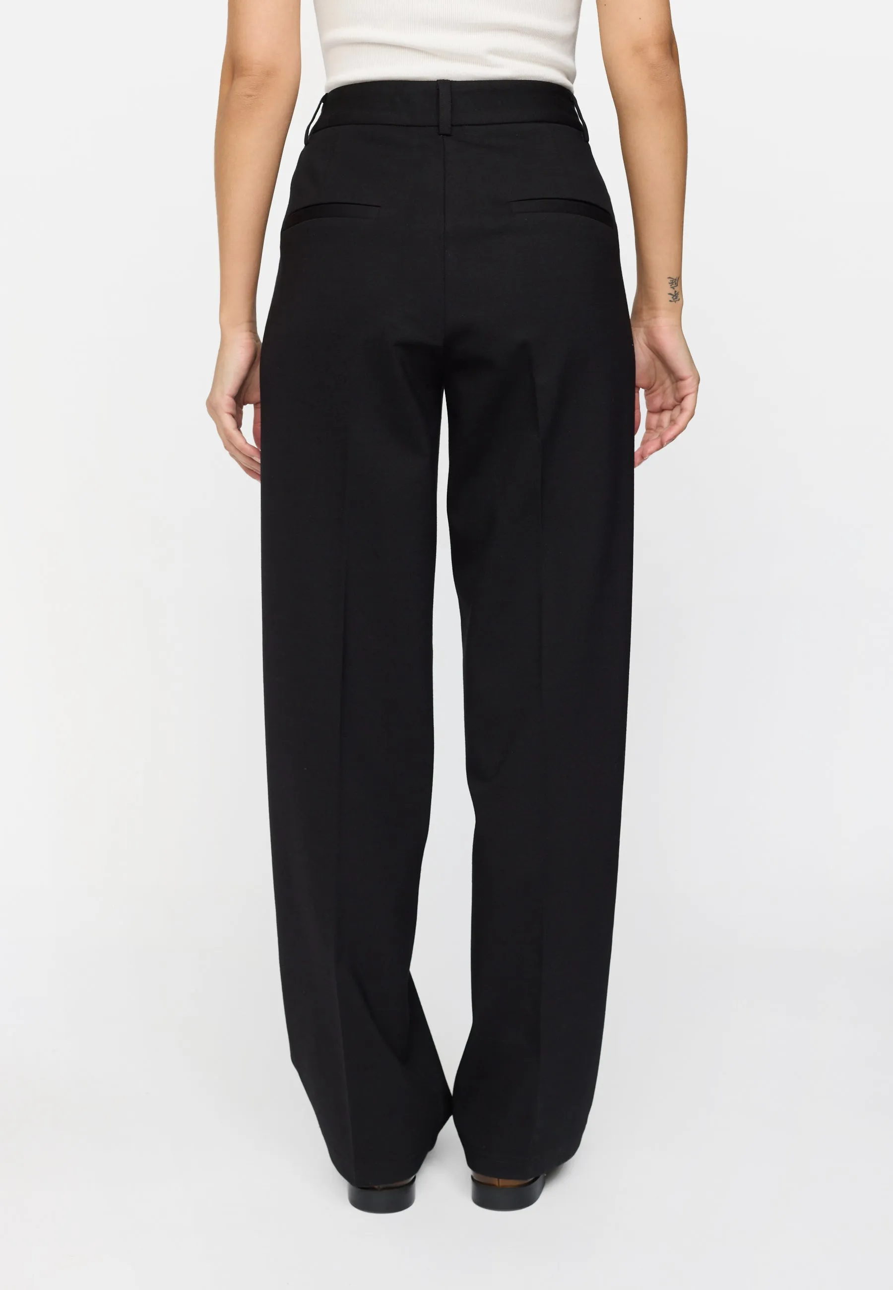 SRHuma Vilja midwaist loose pant - Black