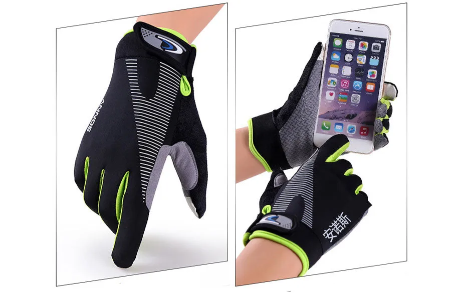 Summer Thin Breathable Cycling Sports Fitness Sun Protection Mountain Climbing Long Finger Gloves For Men And Women.