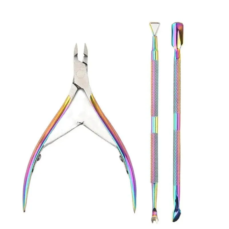 Titanium Skeleton Manicure Set: Precision Nail Care Kit for Home Grooming