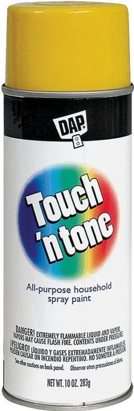 Touch 'N Tone 55272830 Spray Paint, Gloss, Canary Yellow, 10 oz, Can :CAN: QUANTITY: 1