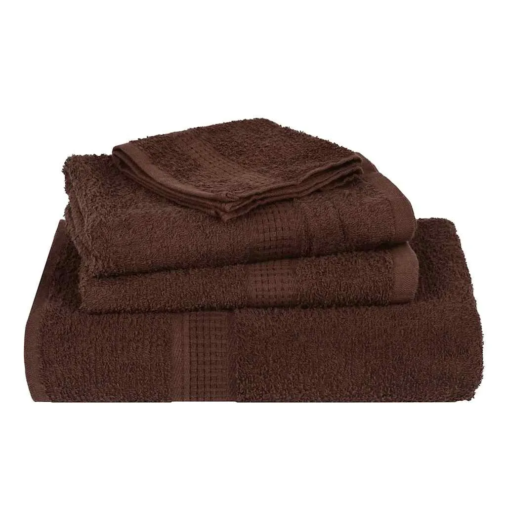 Towels 10 pcs Brown 100x200 cm 360 gsm 100% Cotton