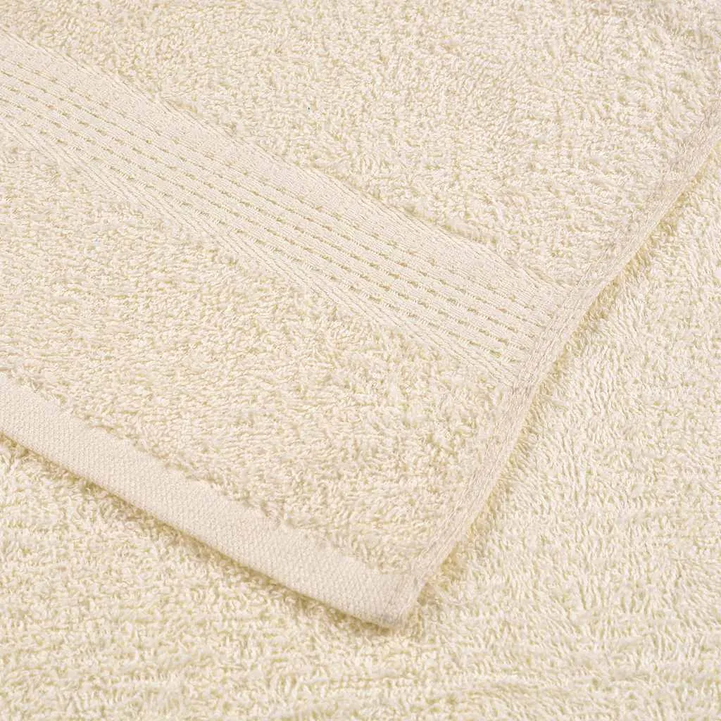 Towels 2 pcs Cream 100x200 cm 360 gsm 100% Cotton