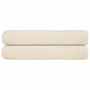 Towels 2 pcs Cream 100x200 cm 360 gsm 100% Cotton