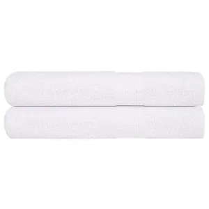 Towels 2 pcs White 100x200 cm 360 gsm 100% Cotton