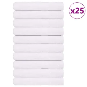 Towels 25 pcs White 100x200 cm 360 gsm 100% Cotton