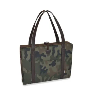 Travel Dog Bed - Camouflage with Quilted Brown Lining