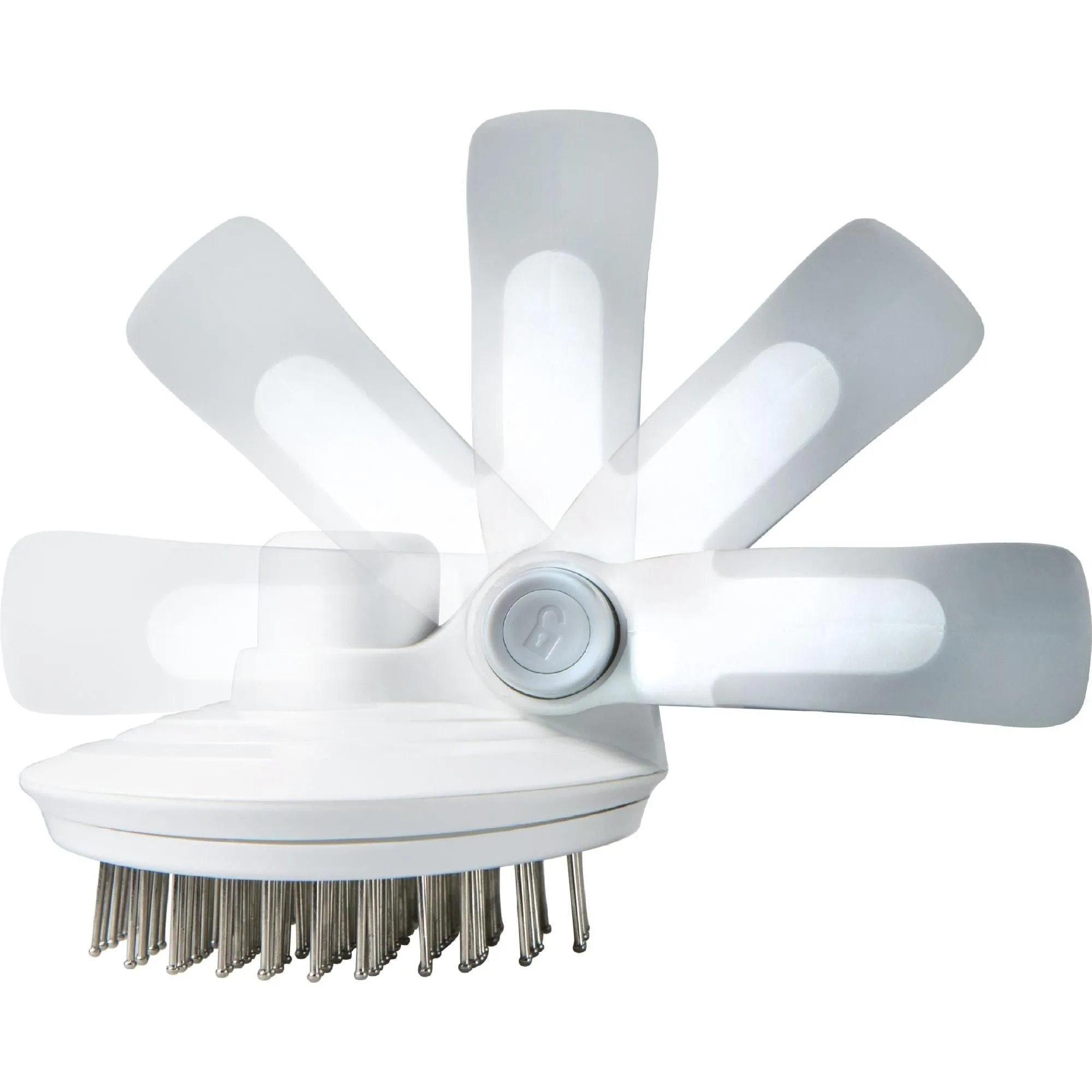 Travel Grooming Brush with Self-Cleaning Swivel Care