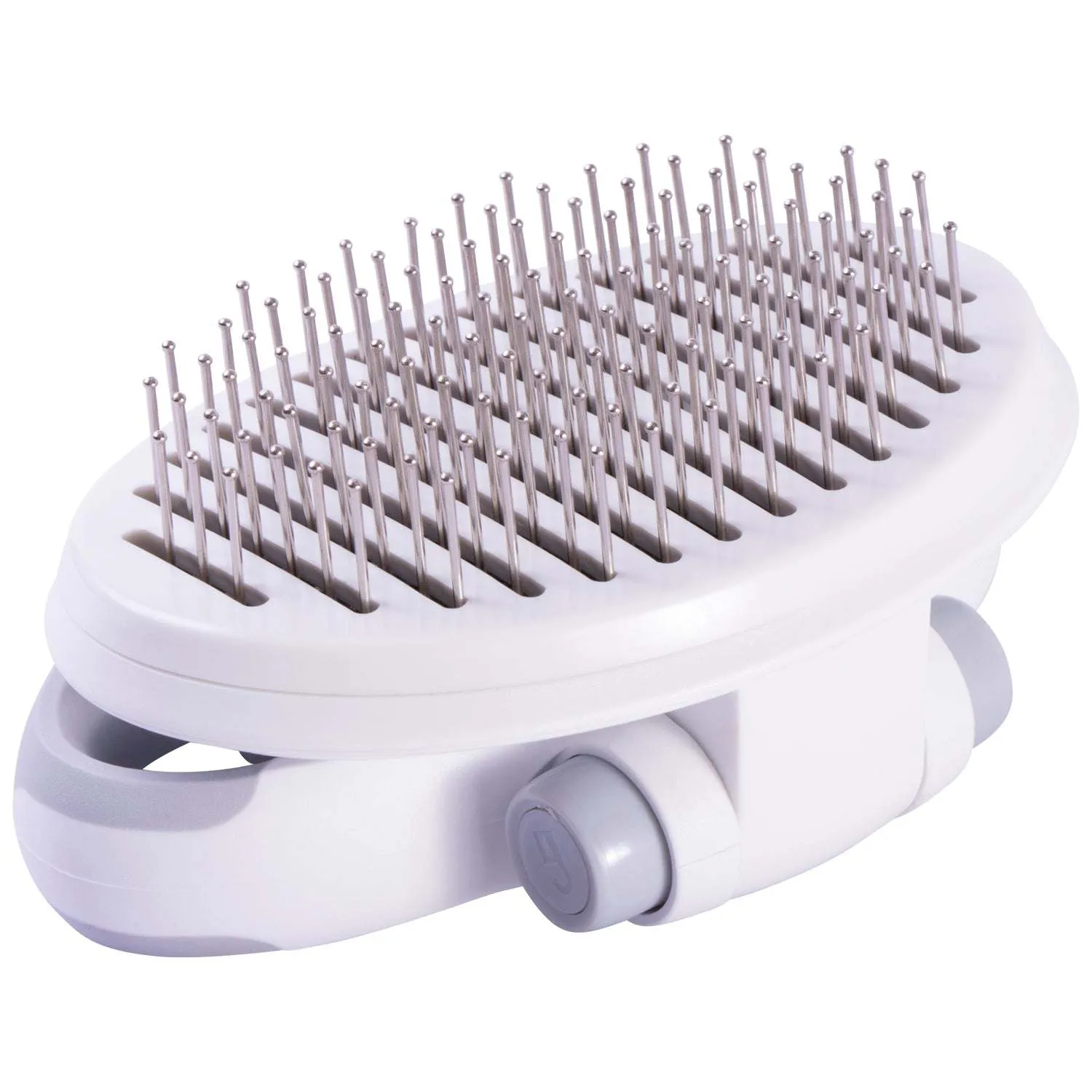 Travel Grooming Brush with Self-Cleaning Swivel Care