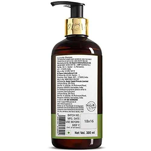 WOW Skin Science Amla Shampoo For Weak, Thin and Damage Prone Hair | Provide Healthy, Nourished and Strong Hair | No Parabens, Sulphates or Silicon | For Men & Women - 300 ml