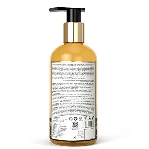 WOW Skin Science Moroccan Argan Oil Shampoo For Dry Hair/Dandruff/Hair Loss/Hair Growth/Frizzy Hair - 300 ml