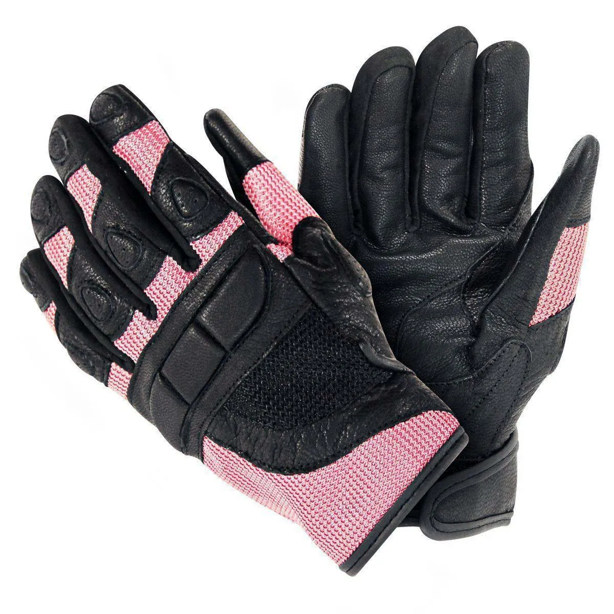 Xelement XG80206 Women's Black and Pink Mesh Cool Rider Motorcycle