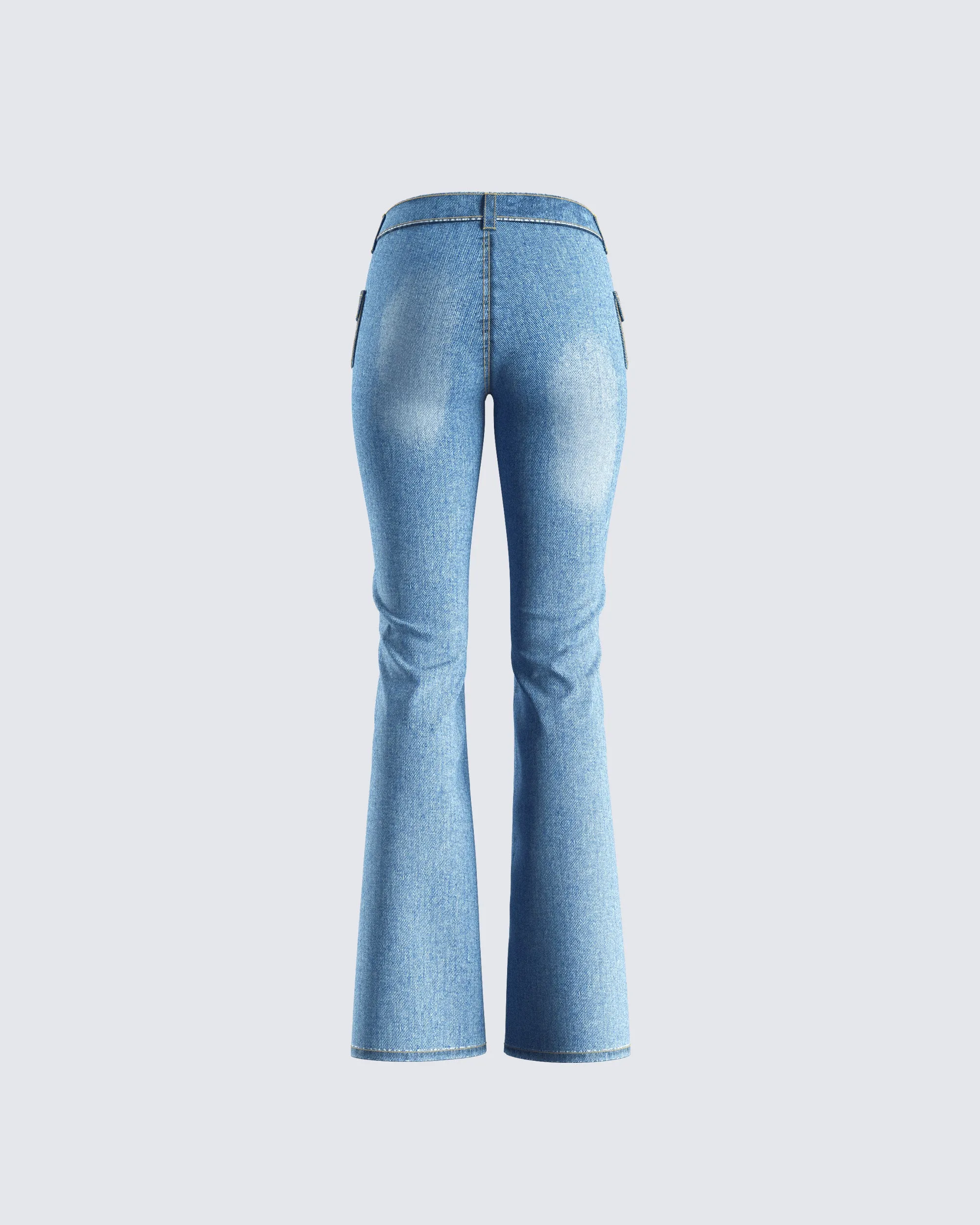 Zori Blue Flare Leg Denim Pant