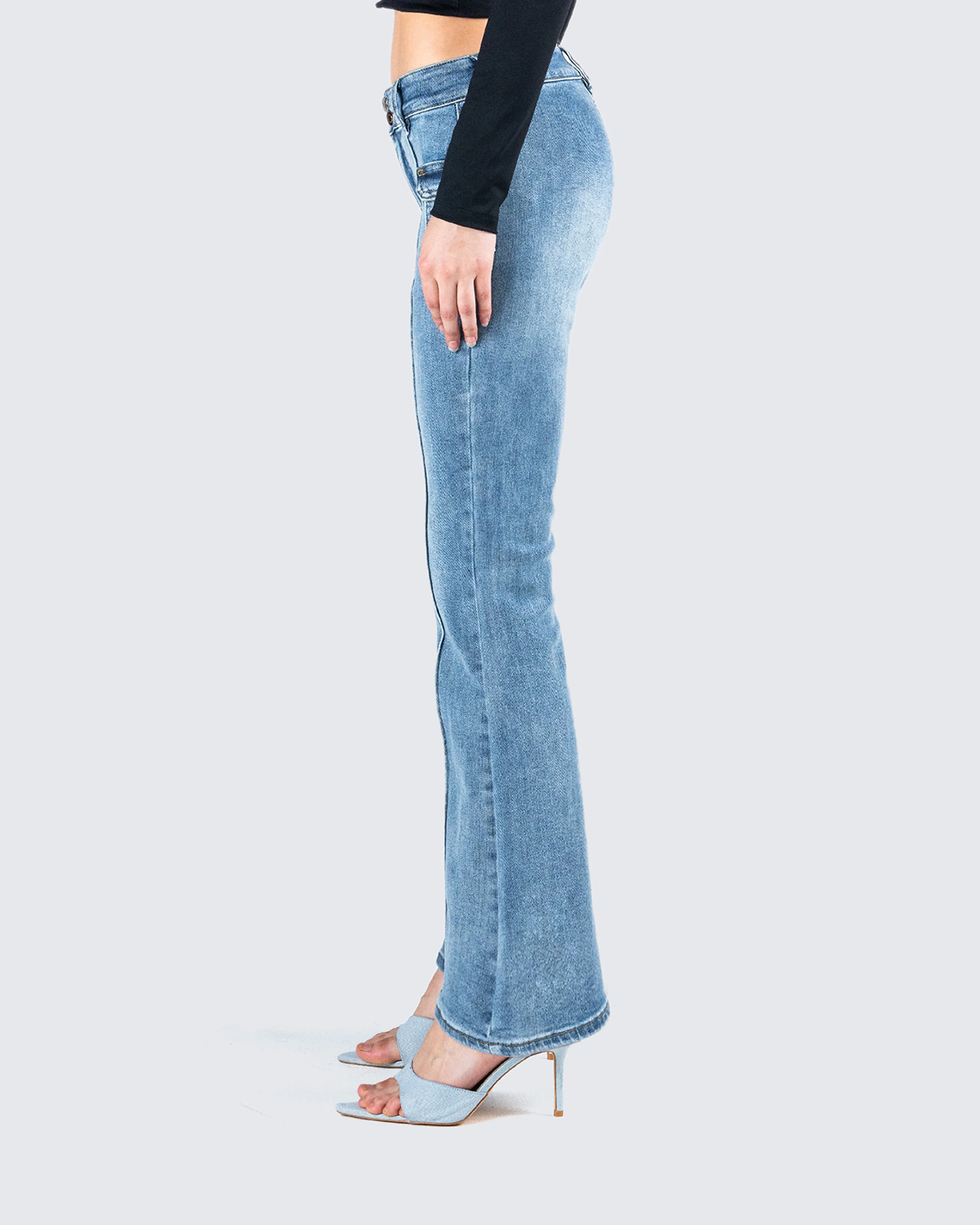 Zori Blue Flare Leg Denim Pant